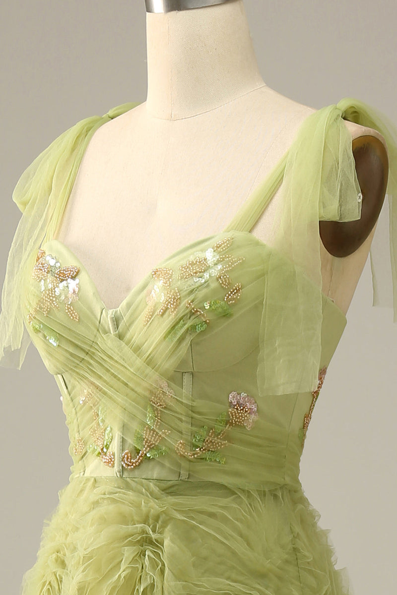 Load image into Gallery viewer, Purple A-Line Prom Dress With Embroidery
