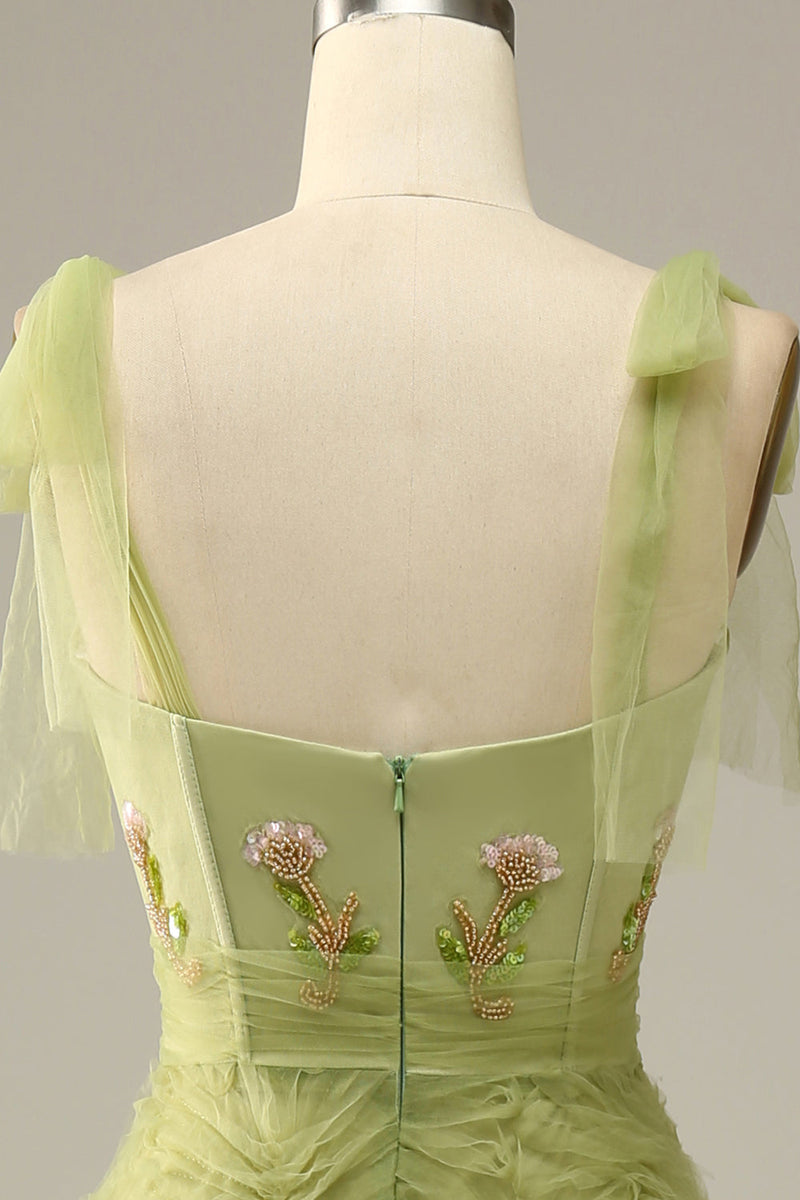 Load image into Gallery viewer, Purple A-Line Prom Dress With Embroidery