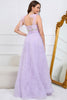 Load image into Gallery viewer, Purple A-Line Prom Dress With Embroidery