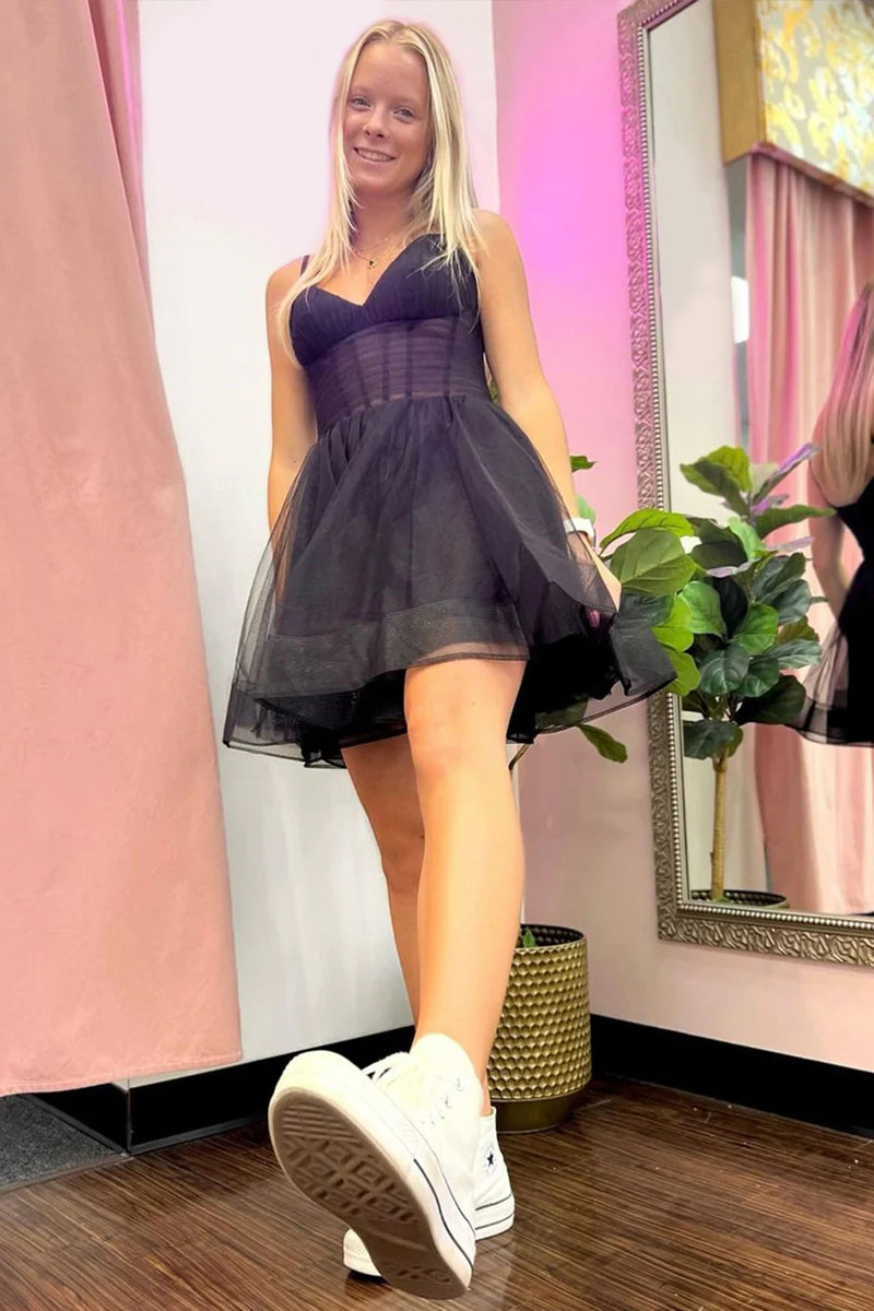 Load image into Gallery viewer, A-Line Corset Hot Pink Short Prom Dress