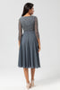 Load image into Gallery viewer, Beaded Eucalyptus Bridesmaid Dress with Sleeves
