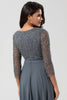 Load image into Gallery viewer, Beaded Eucalyptus Bridesmaid Dress with Sleeves