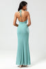 Load image into Gallery viewer, Mermaid Halter Sea Glass Bridesmaid Dress