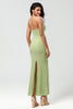 Load image into Gallery viewer, Mermaid Strapless Lemon Green Bridesmaid Dress