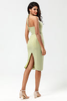 Load image into Gallery viewer, Halter Sleeveless Dusty Sage Bridesmaid Dress