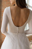 Load image into Gallery viewer, Tulle White Wedding Dress with Long Sleeves