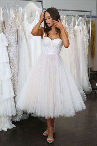 Tulle Corset White Wedding Dress