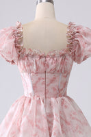 Load image into Gallery viewer, Light Blue A Line Long Tiered Corset Prom Dress