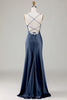 Load image into Gallery viewer, Lace-Up Back Burgundy Long Bridesmaid Dress with Slit