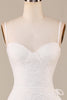 Load image into Gallery viewer, Tiered Spaghetti Straps Ivory Lace Bridal Dress