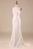 Load image into Gallery viewer, Mermaid Lace-Up Back Long Wedding Dress with Sweep Train