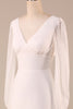 Load image into Gallery viewer, Open Back Ivory Wedding Dress with Long Sleeves