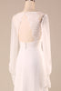 Load image into Gallery viewer, Open Back Ivory Wedding Dress with Long Sleeves