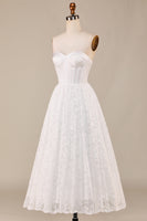 Load image into Gallery viewer, A-Line Sweetheart Lace Corset Wedding Dress