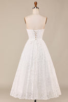 Load image into Gallery viewer, A-Line Sweetheart Lace Corset Wedding Dress