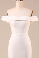 Load image into Gallery viewer, Mermaid Off The Shoulder Ivory Bridal Dress with Bownot