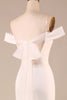 Load image into Gallery viewer, Mermaid Off The Shoulder Ivory Bridal Dress with Bownot