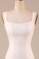 Load image into Gallery viewer, Satin Mermaid Ivory Sweep Train Wedding Dress with Bowknot