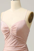 Load image into Gallery viewer, Sparkly V-Neck Royal Blue Long Prom Dress with Beading