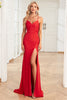 Load image into Gallery viewer, Mermaid Red Long Prom Dress with Slit