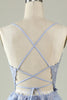 Load image into Gallery viewer, V-Neck Light Purple Beaded Short Prom Dress with Appliques