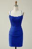 Load image into Gallery viewer, Halter Dark Green Short Prom Dress with Beading
