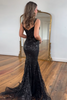 Load image into Gallery viewer, Sparkly Golden Off The Shoulder Mermaid Long Corset Prom Dress with Slit