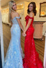 Load image into Gallery viewer, Sparkly Mermaid Off The Shoulder Fuchsia Corset Prom Dress with Slit