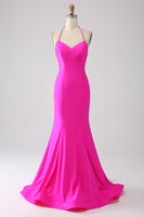 Load image into Gallery viewer, Lilac Mermaid Halter Neck Backless Long Prom Dress