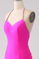 Load image into Gallery viewer, Lilac Mermaid Halter Neck Backless Long Prom Dress