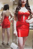 Load image into Gallery viewer, Royal Blue Strapless Satin Tight Short Prom Dress