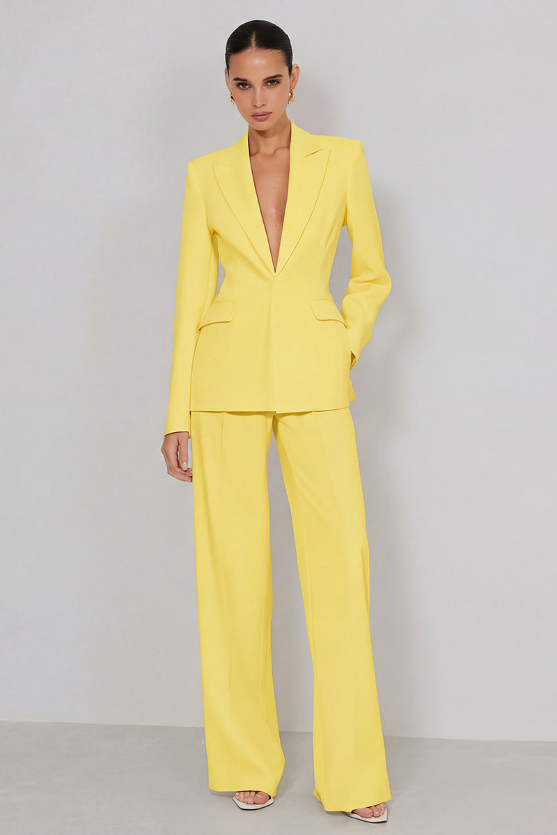 Load image into Gallery viewer, 2 Piece Peak Lapel Ivory Long Business Suits with Sleeves