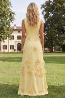 Load image into Gallery viewer, Floral Red Boat Neck A Line Maxi Formal Dress
