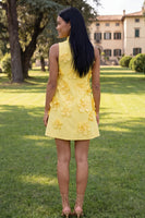 Load image into Gallery viewer, Floral Sage Green Short High Neck A Line Birthday Party Dress
