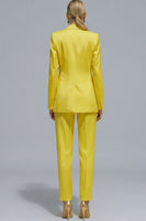 Load image into Gallery viewer, 2 Piece Orange Notched Lapel Single Breasted Slim Fit Prom Suits