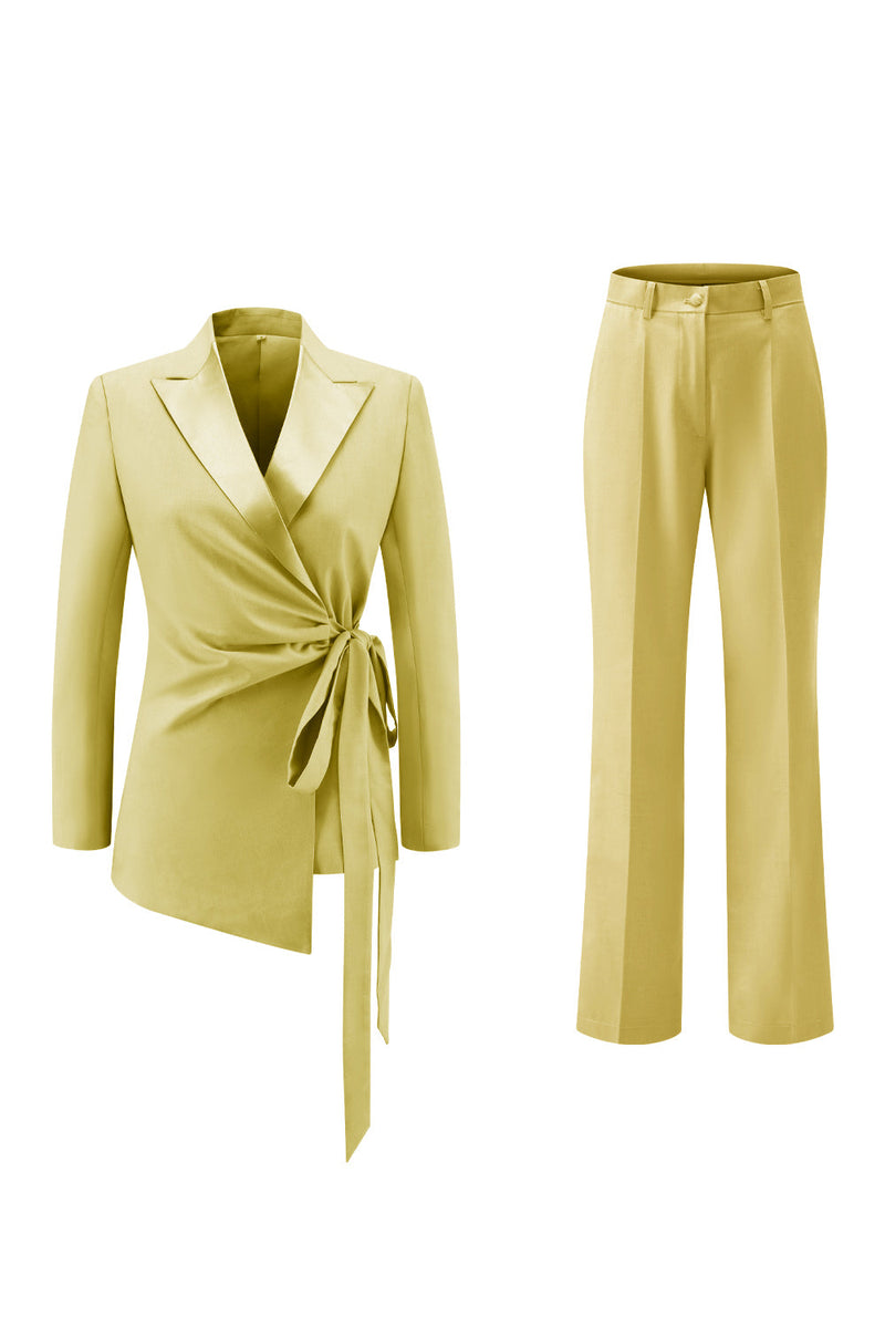 Load image into Gallery viewer, 2 Piece Lilac Peak Lapel Women Prom Suits with Sash