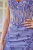 Load image into Gallery viewer, Sparkly Blue Spaghetti Straps Tight Short Prom Dress