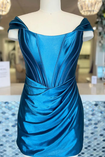 Dark Green Corset Off the Shoulder Tight Short Party Dress