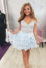 Load image into Gallery viewer, Glitter Golden Asymmetrical A-Line Short Lace Party Dress