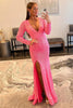 Load image into Gallery viewer, Mermaid Glitter Navy Sequins Mesh Evening Dress Backless Prom Dress