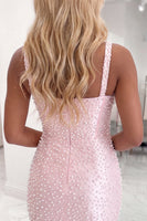 Load image into Gallery viewer, Sparkly Black Halter Tight Short Corset Cocktail Dress with Pearls