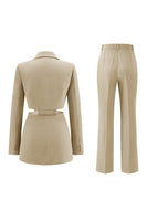 Load image into Gallery viewer, 2 Piece Grey Blue Notched Lapel Cut Out Women Prom Suits