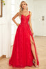 Load image into Gallery viewer, Tulle Red Ball Gown Dress with Appliques