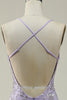 Load image into Gallery viewer, Sparkly Mermaid V-Neck Sequins Purple Long Prom Dress with Slit