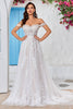 Load image into Gallery viewer, Ivory Detachable Off the Shoulder Corset Tulle Wedding Dress
