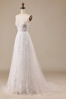 Load image into Gallery viewer, Ivory Detachable Off the Shoulder Corset Tulle Wedding Dress