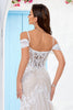 Load image into Gallery viewer, Mermaid Ivory and Champagne Wedding Dress with Appliques