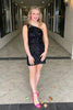 Load image into Gallery viewer, Fuchsia Sequins One Shoulder Party Dress