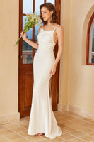 Load image into Gallery viewer, Simple Mermaid Boho Wedding Dress