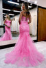 Load image into Gallery viewer, Coral Sweetheart Lace-Up Long Mermaid Prom Dress with Appliques